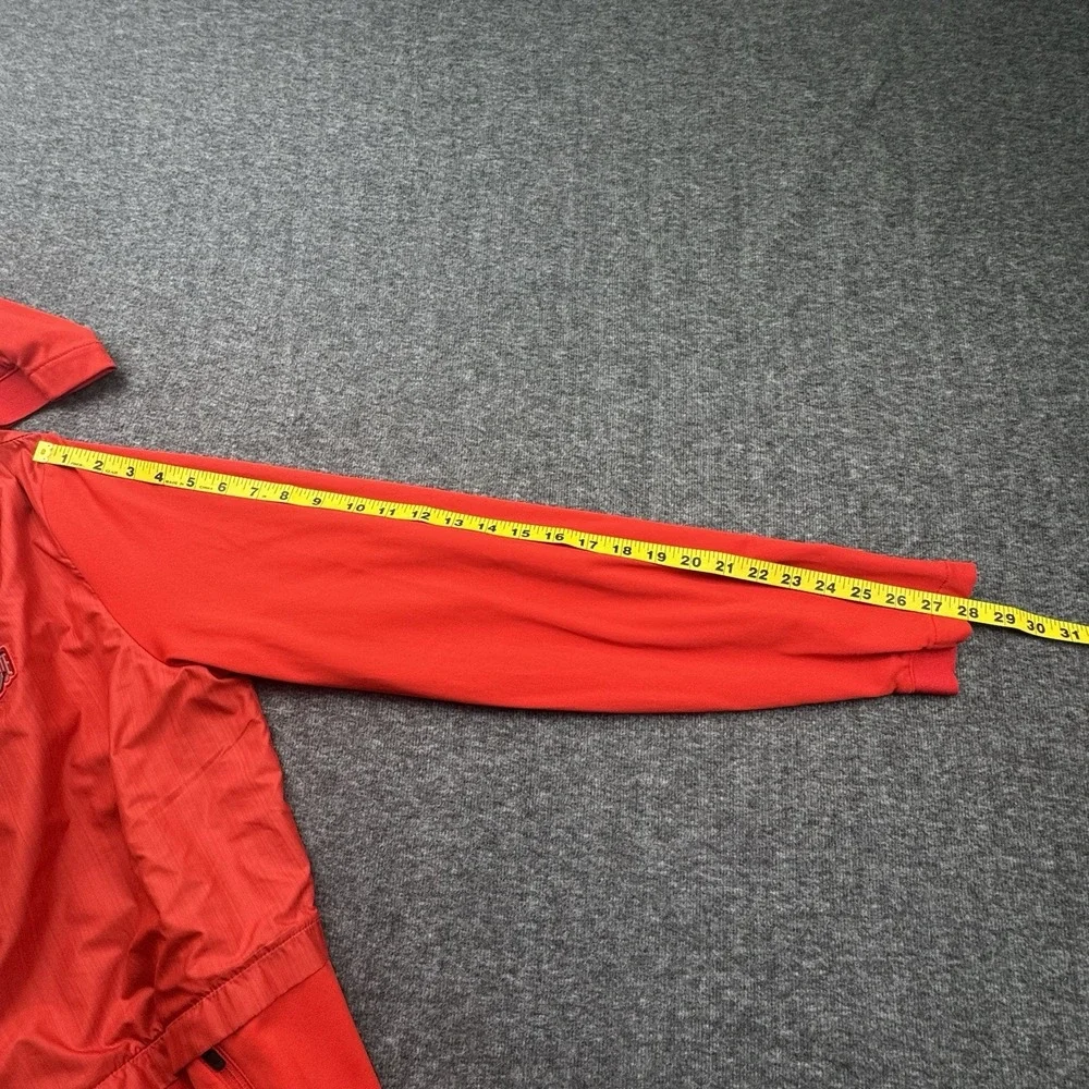 Ohio State Buckeyes‎ Windbreaker Jacket Mens Sz L Red Nike Softshell Full Zip